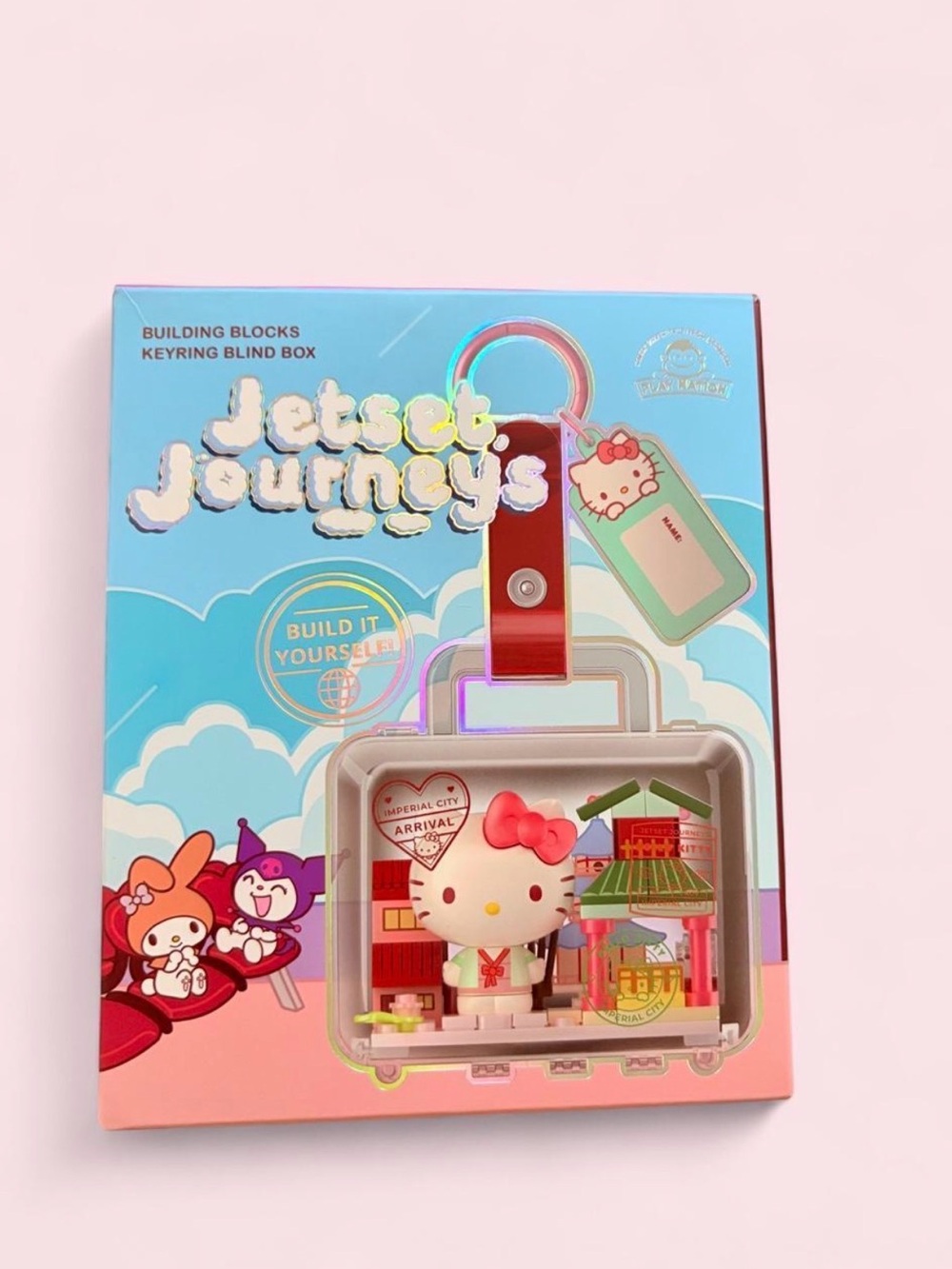 Hello Kitty “Kuromi” Jetset Journey Building Blocks Keyring blind box